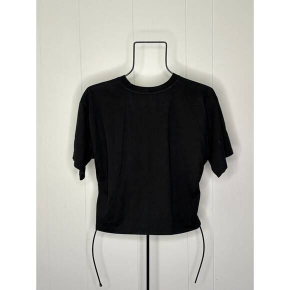 RLX Ralph Lauren Women's Cropped Crop T‎ Shirt Top Black Oversized Size Small S - Picture 4 of 4